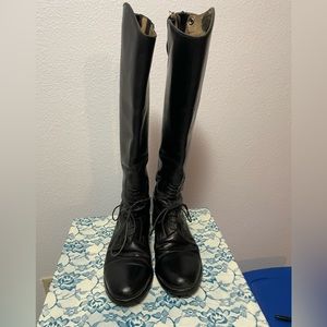 Ariat Heritage Equestrian Leather Tall Black Riding Boots Med/Reg Womens 8.5